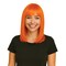 6 Pack Bulk Orange Long Bob Wig Spirit, School & Halloween Fun!